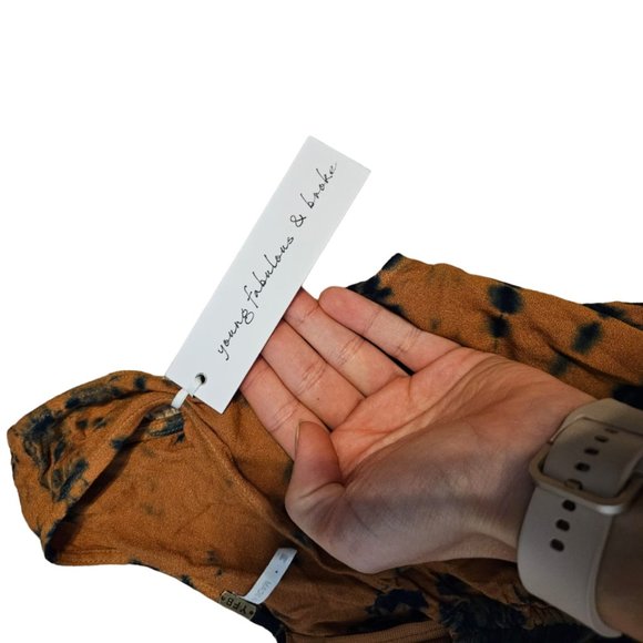 YFB Young Fabulous Broken V-neck Ruched Bodice Maxi Dress - Picture 5 of 6